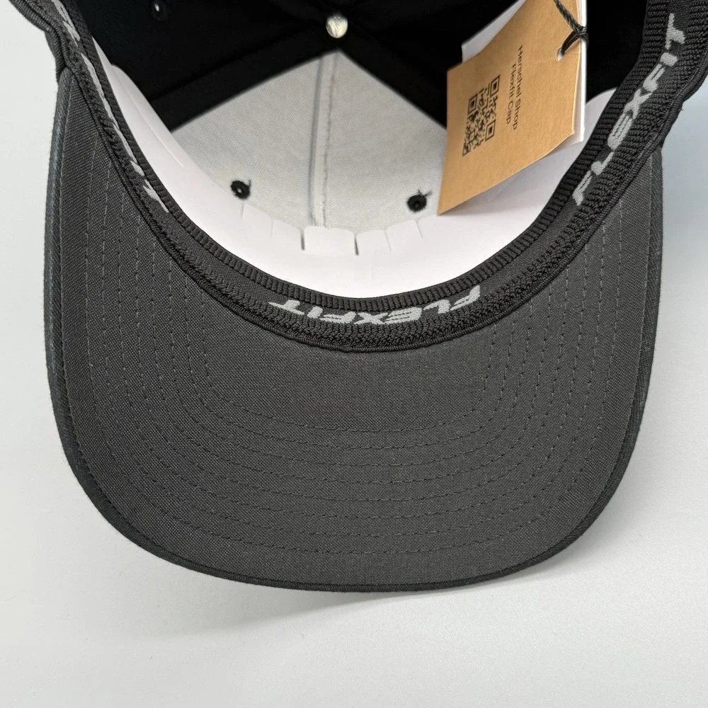 Herschel Supply Co Flexfit Hat Black‎ Yellow Embroidered Logo Size L/XL